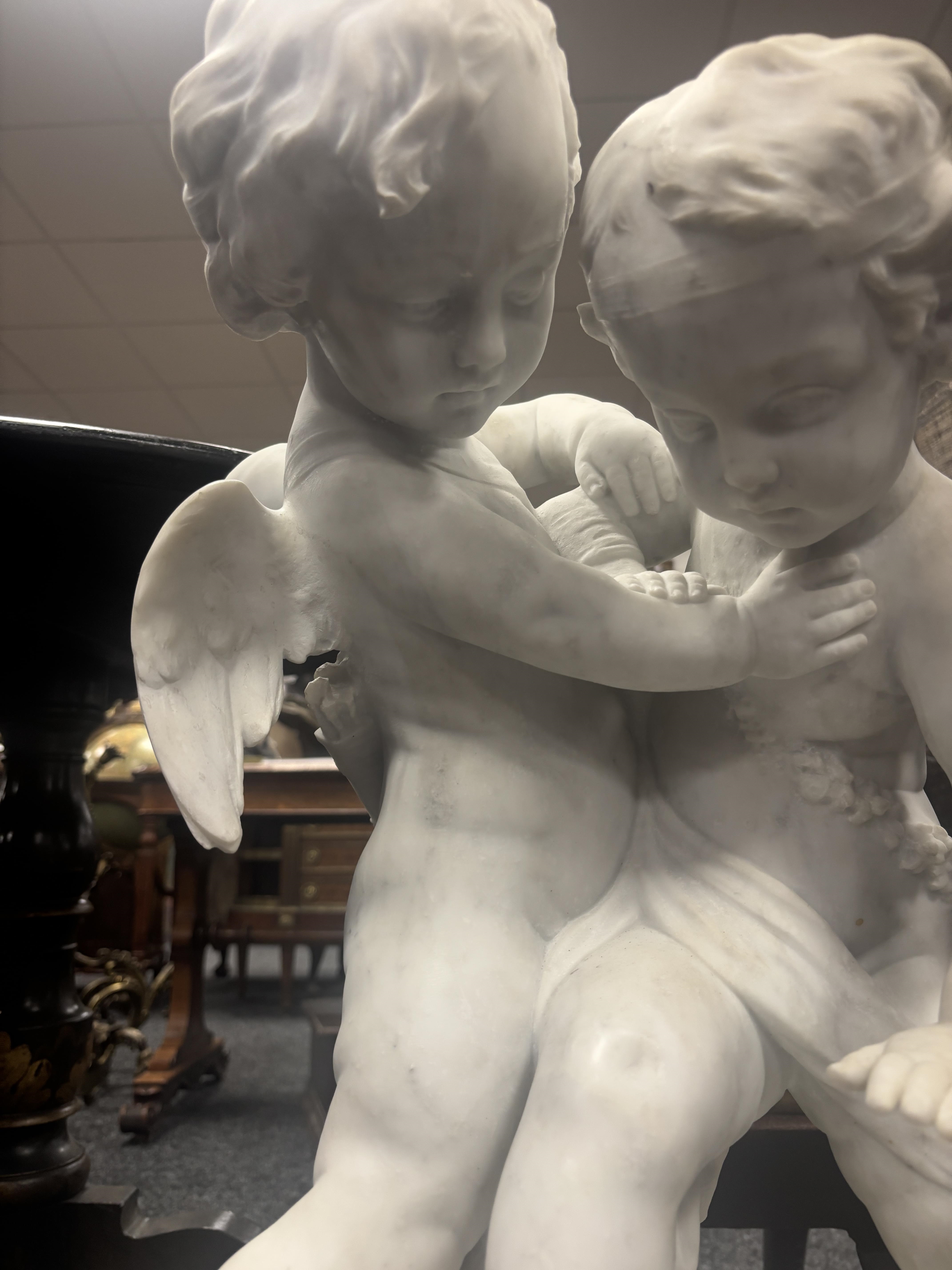 Étienne-Maurice Falconet | A 19TH CENTURY WHITE MARBLE FIGURAL GROUP OF ...
