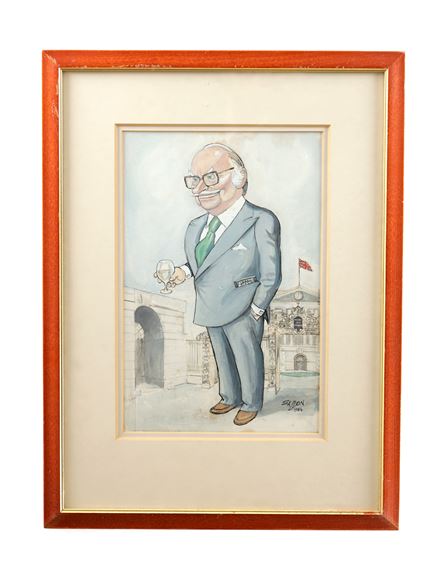 Ralph Sallon | A Gouache and Watercolour Caricature Portrait of a ...