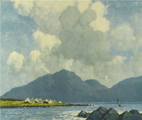 view of a fishing village - Paul Henry