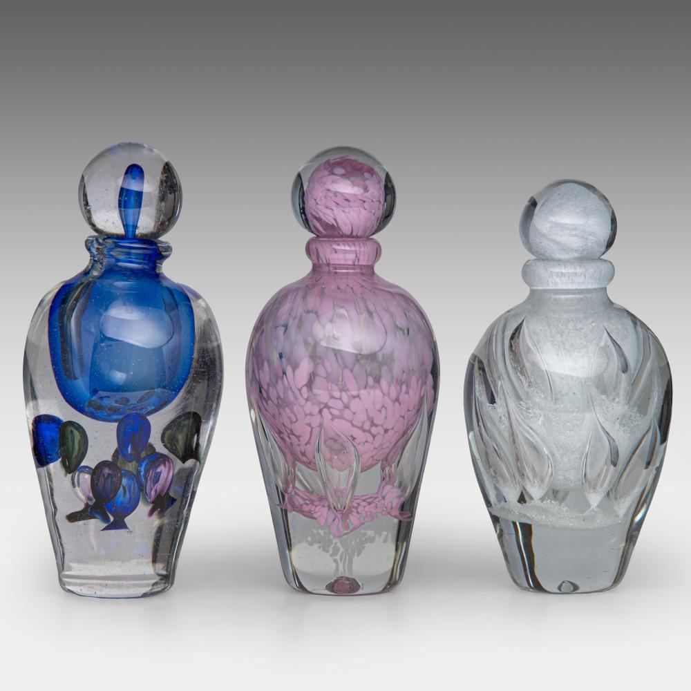 Jean-Claude Novaro | A collection of three glass flasks | MutualArt
