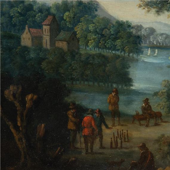Theobald Michau | landscape with village feast | MutualArt