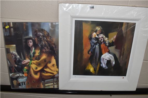 THE PAINTER WITH ROXANA - Robert Lenkiewicz