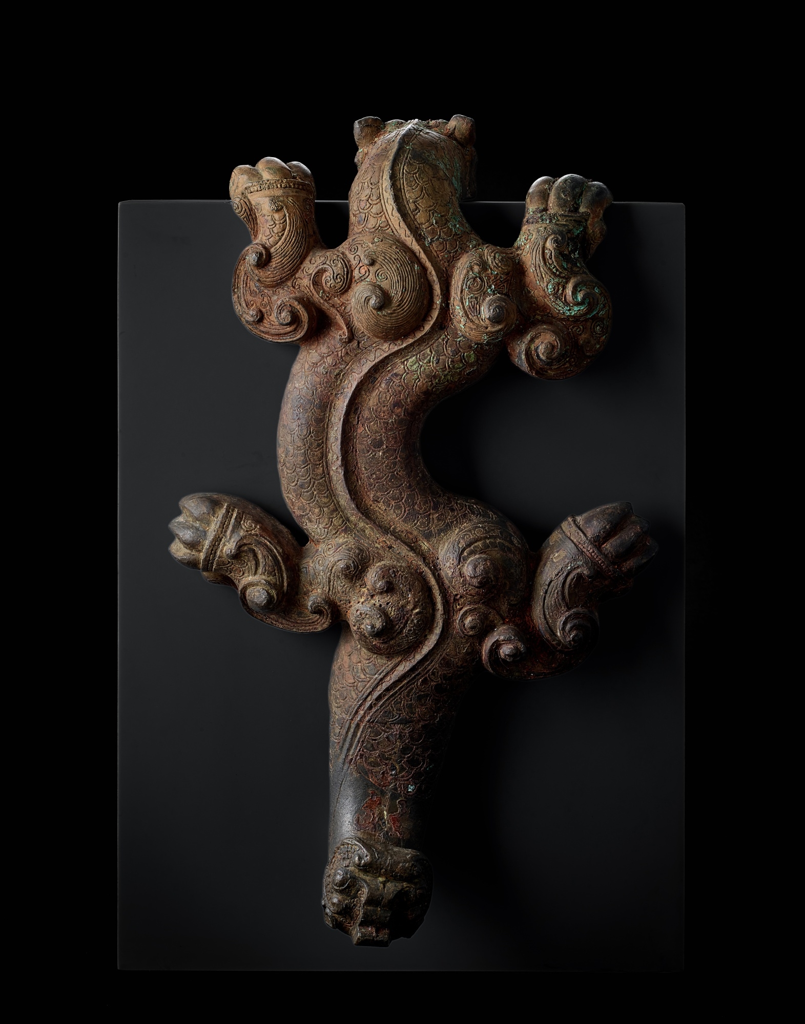 Chinese School | A bronze figure of a chi tiger, Eastern Zhou dynasty ...
