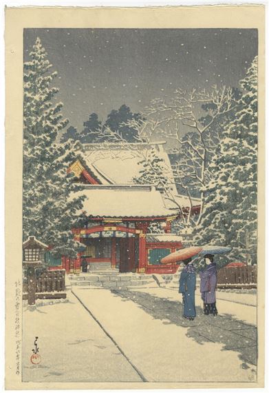 Snow at Hie Shrine - Hasui Kawase