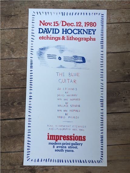 David Hockney | THE BLUE GUITAR (1980) | MutualArt