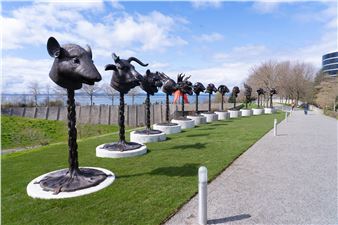 Installation view of Ai Weiwei exhibition at Olympic Sculpture Park.