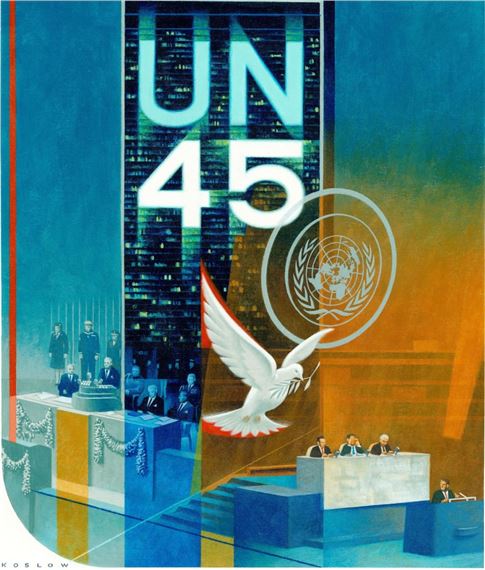 Howard Koslow | 45th Anniversary of the United Nations (1990) | MutualArt