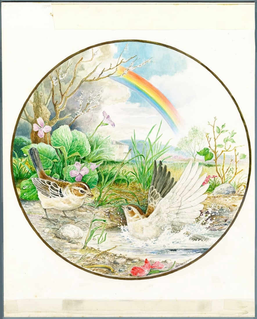 Gianni Benvenuti | Two Birds - Design for Plate (1981) | MutualArt