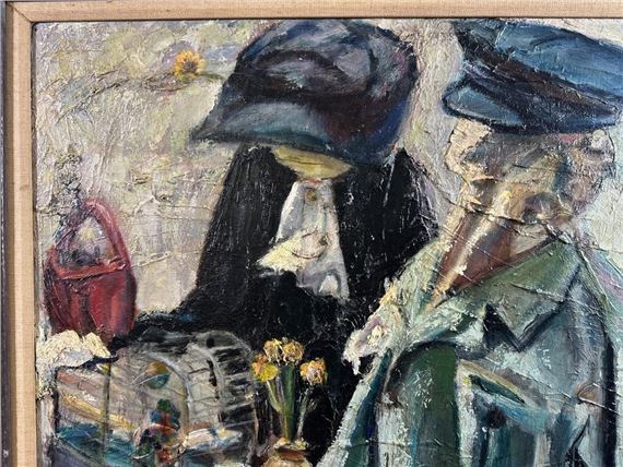 Charles Frith | Figures Viewing Bird in Cage | MutualArt
