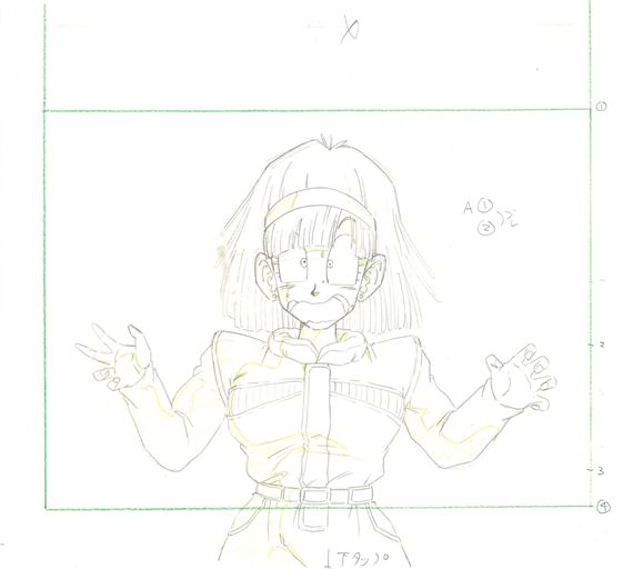 Toriyama Akira | Original layout drawing of Bulma (1989 - 1996 ...