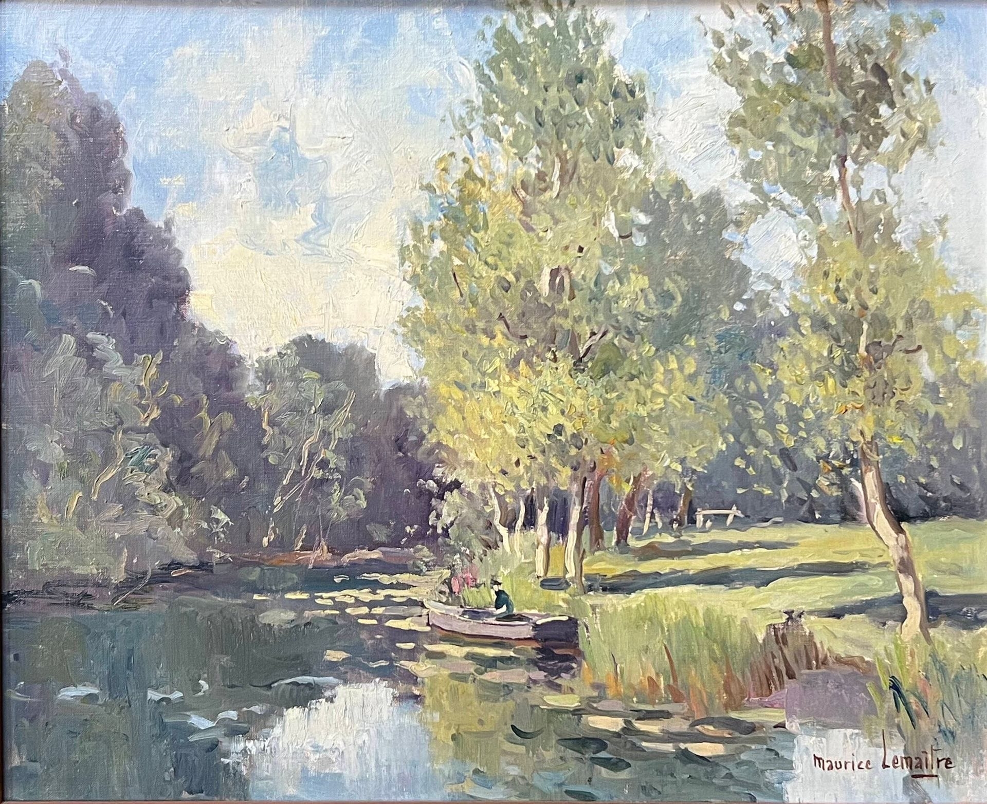Maurice Bismuth Lemaître | The banks of the Lay at Moutiers, Vendée ...