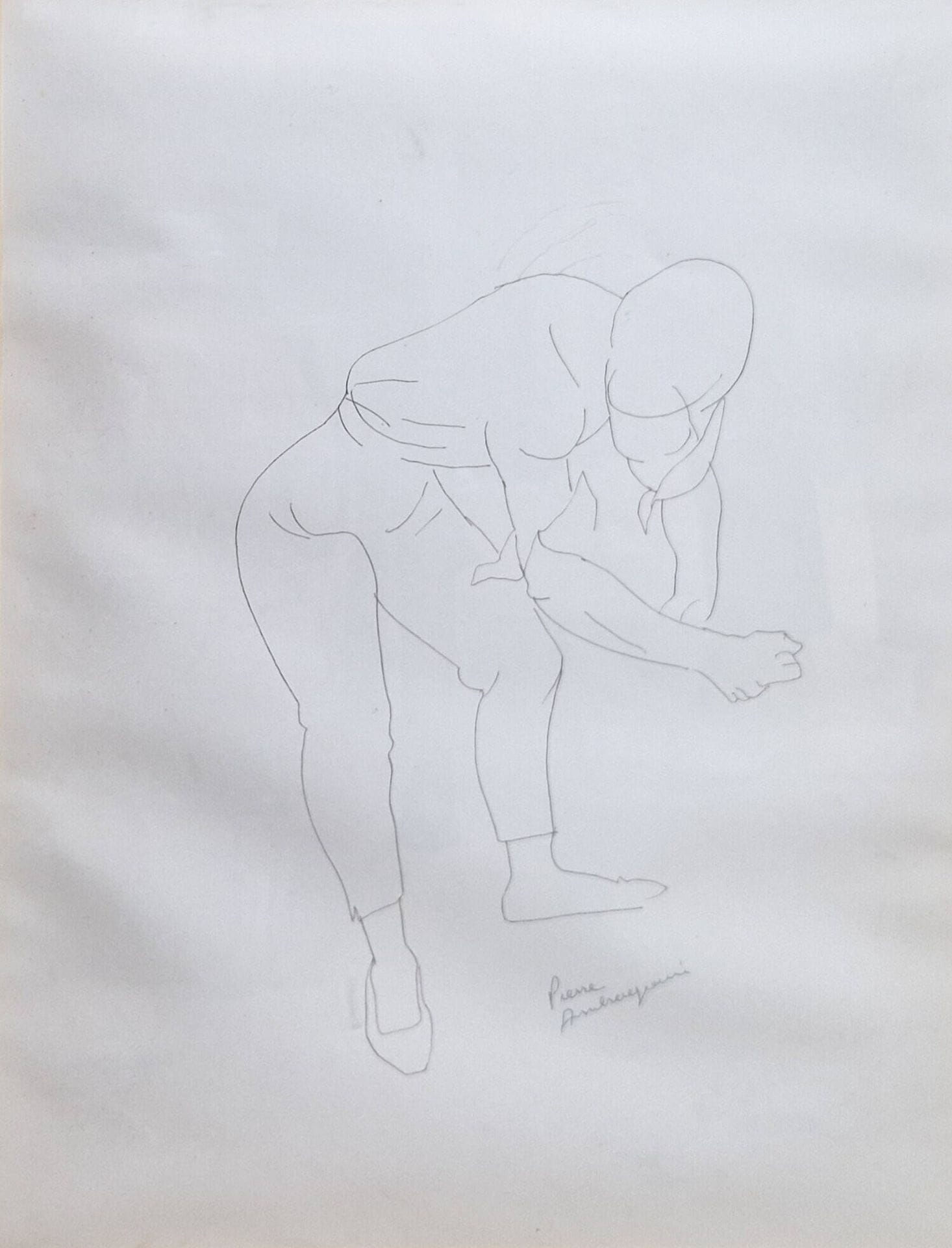 Pierre Ambrogiani | Figure bending down | MutualArt