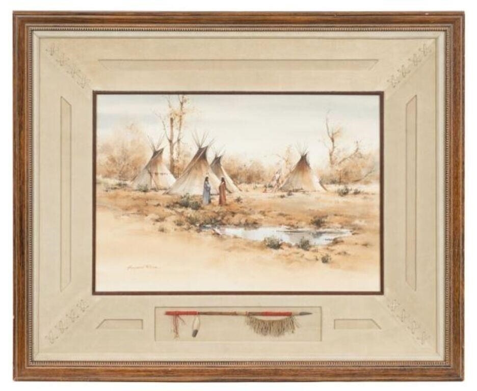 Howard Rees | Landscape with Tipis | MutualArt