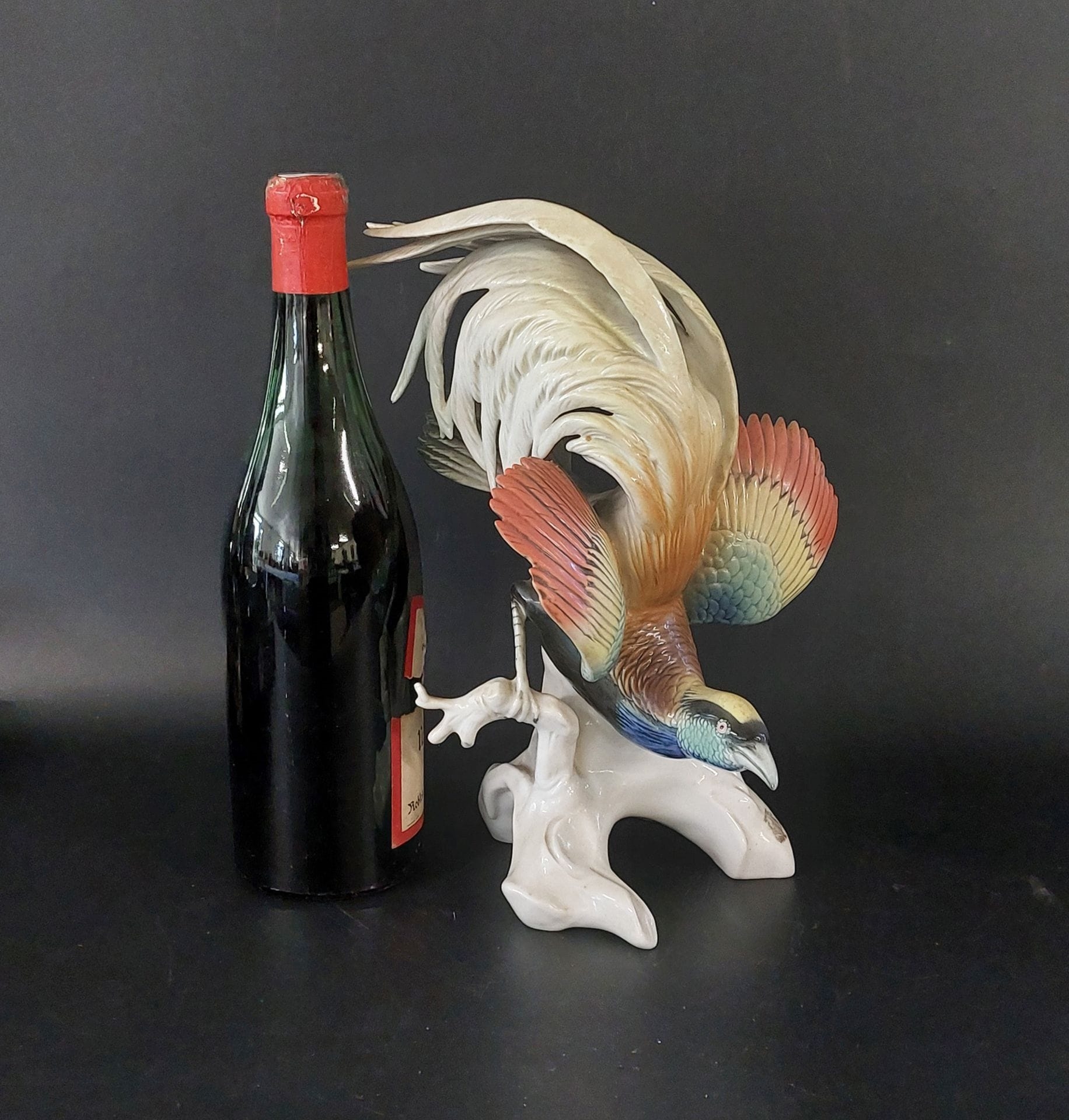 Karl Ens | Wired bird of paradise in polychrome porcelain | MutualArt