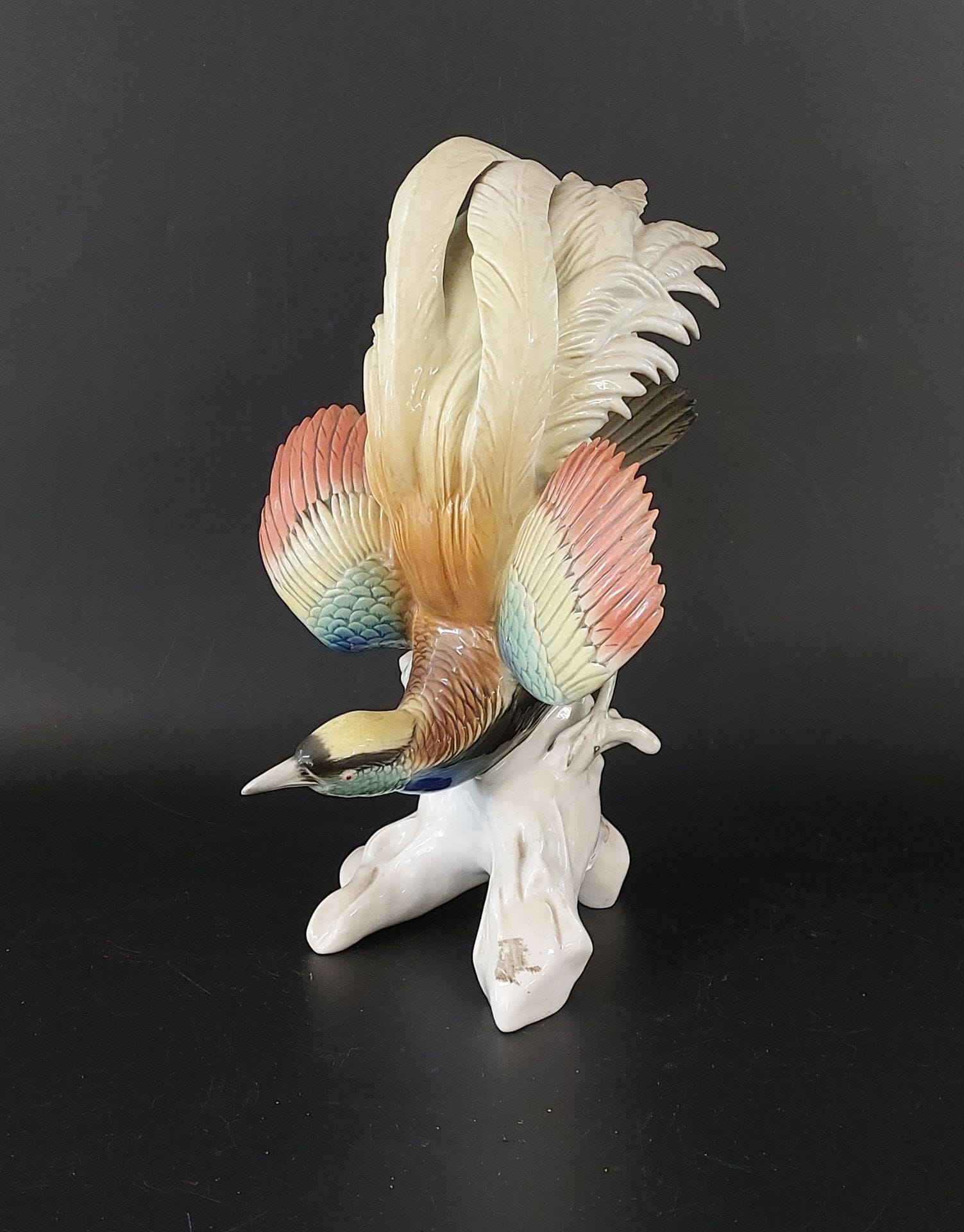 Karl Ens | Wired bird of paradise in polychrome porcelain | MutualArt
