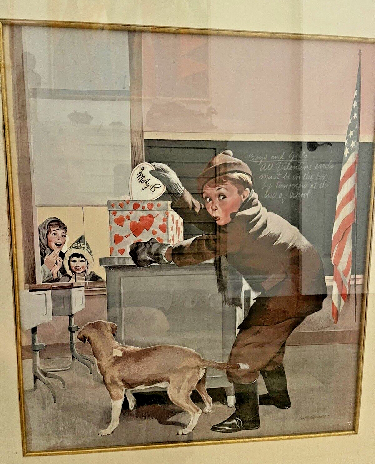 George S. Eisenberg | Boston Post Magazine Original Art Cover Valentine ...