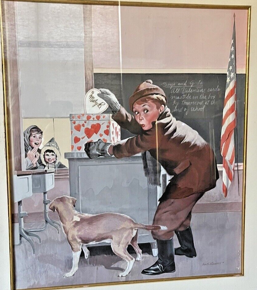 George S. Eisenberg | Boston Post Magazine Original Art Cover Valentine ...