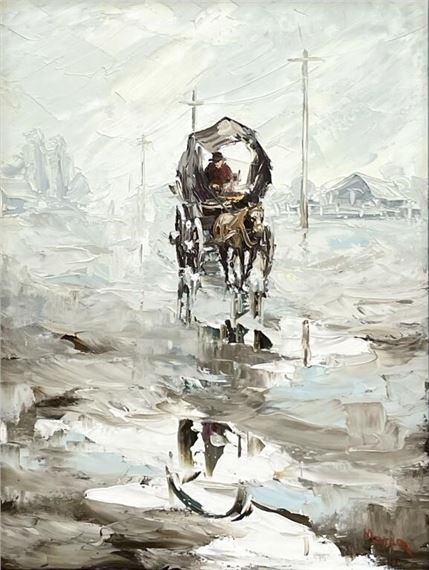 Untitled (Horse and Wagon - Ernest Marza