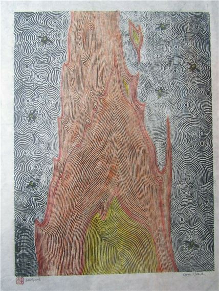 Kevin Clark | Fire Firefly Japanese moku hanga very Large woodcut ...