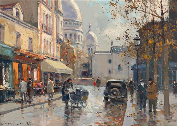 Montmartre, le Sacré Coeur et la Place du Tertre - Edouard Léon Cortès