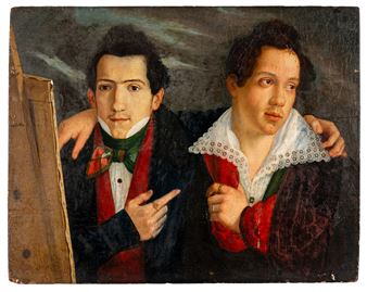 Portrait of Two Gentleman, said to be Samuel Finley Breese Morse and Robert Leslie