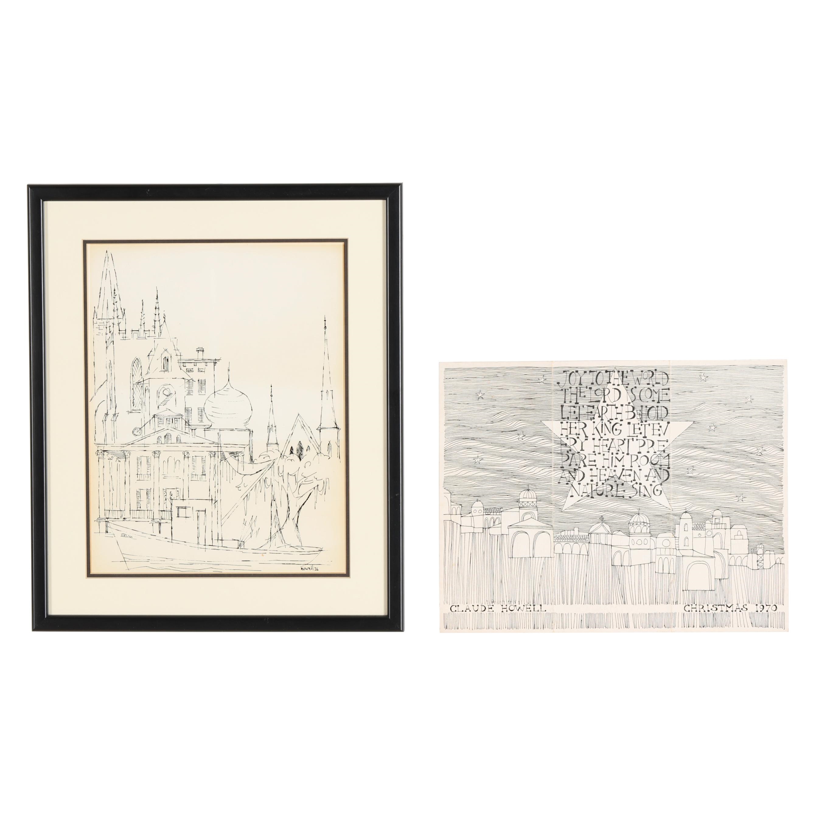 Claude Howell | Framed Print and Christmas Card (1970 - 1976) | MutualArt