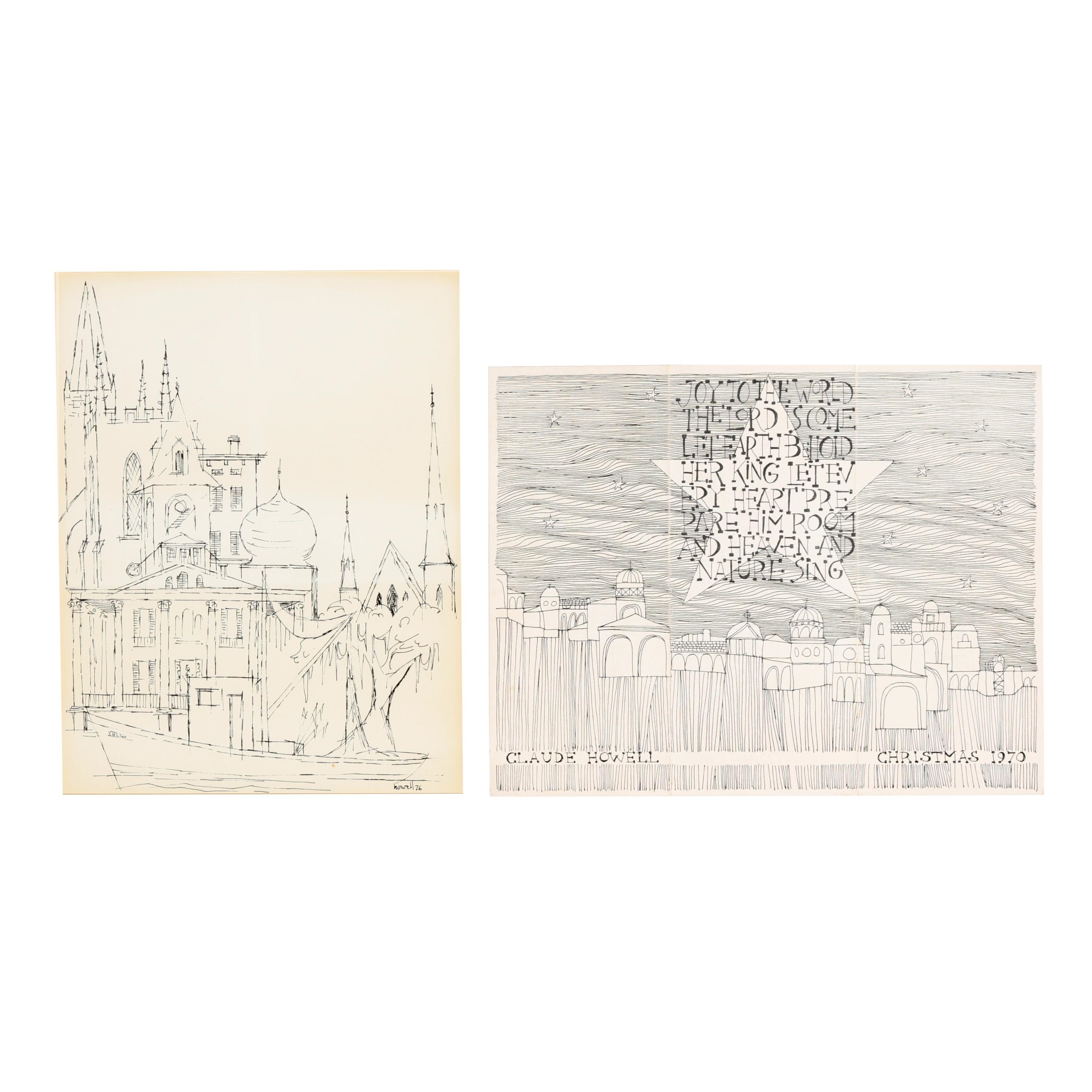 Claude Howell | Framed Print and Christmas Card (1970 - 1976) | MutualArt
