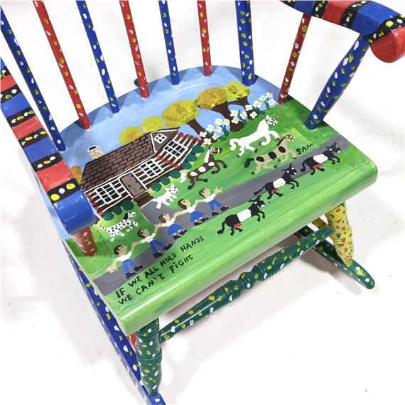 Sam McMillan | Paint Decorated Rocking Chair (Late 20th Century ...