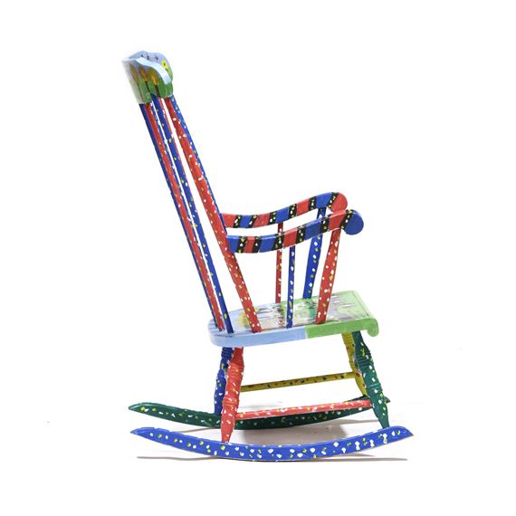 Sam McMillan | Paint Decorated Rocking Chair (Late 20th Century ...