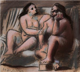 Deux femmes nues assises
