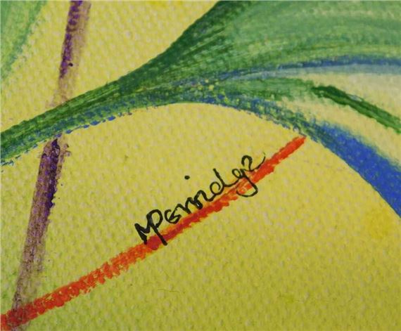 Mary Perridge | Flowers with a vibrant background | MutualArt