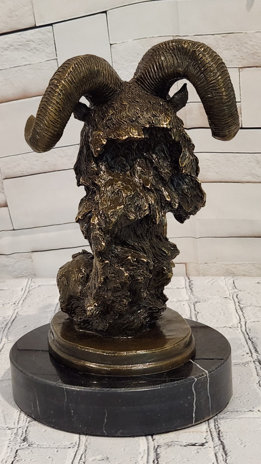 Miguel Fernando López (Milo) | Bronze Ram Head Sculpture (2026) | MutualArt