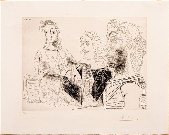 Homme En Gilet Songeant Aux Amours D'un Mousquetaire (From Séries 347 - Pablo Picasso