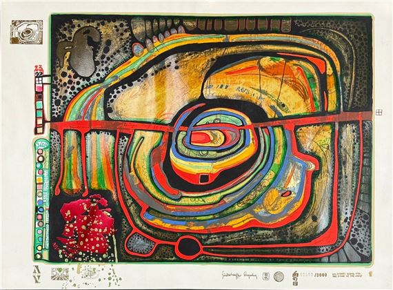 Die fünfte Augenwaage, plate 1 - Friedensreich Hundertwasser