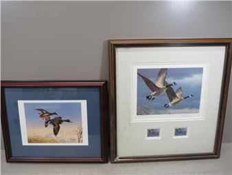 Framed 1987 West Virginia waterfowl stamp print - Terry Redlin