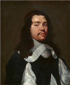 Portrait of a Distinguished Gentleman in a Black Robe with a Lace Collar