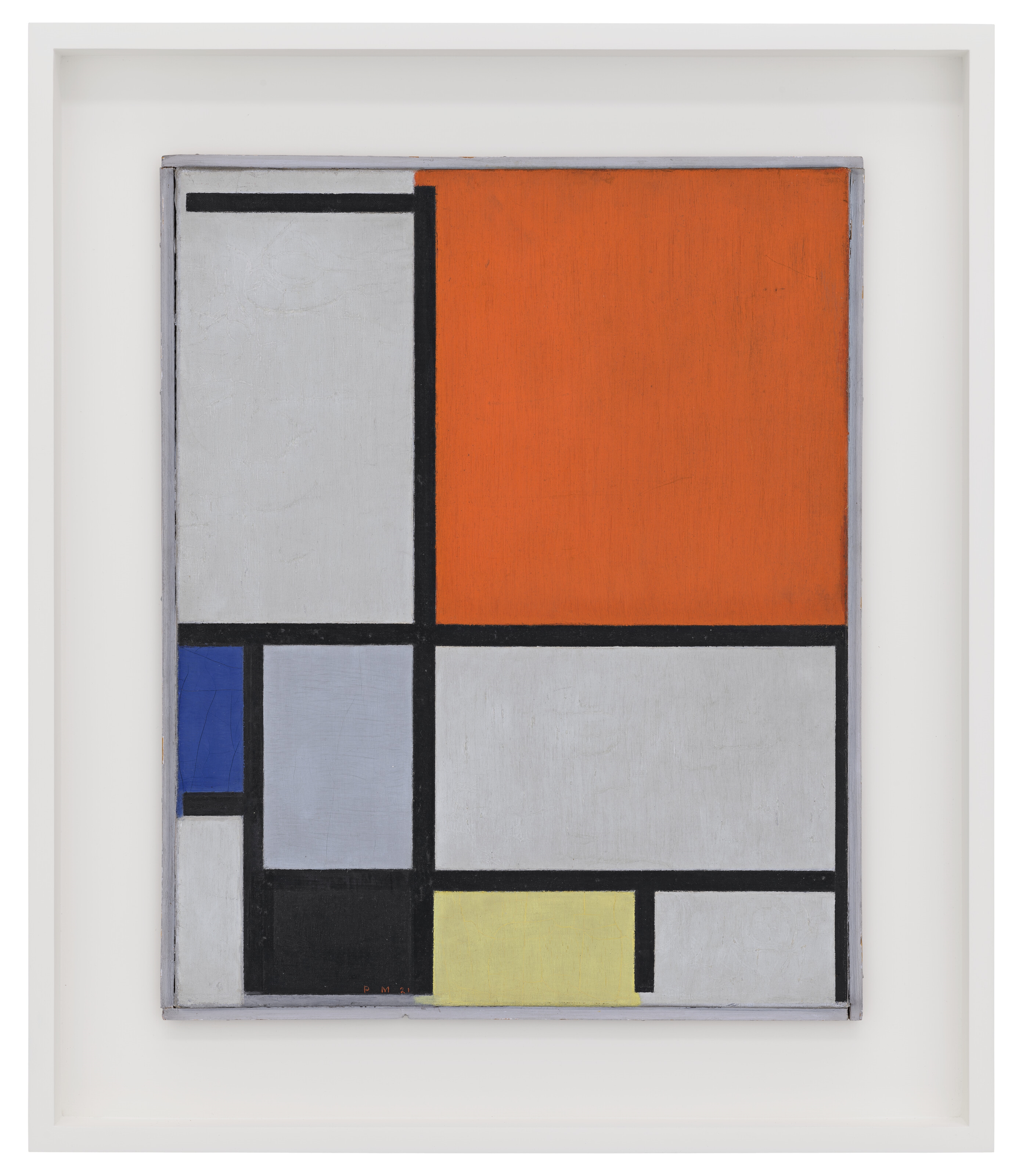 Piet Mondrian | Composition with Large Red Plane, Blue, Gray, Black and ...