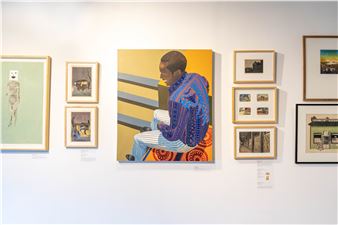 Installation view of Winifred Godfrey exhibition at Rochester Art Center.