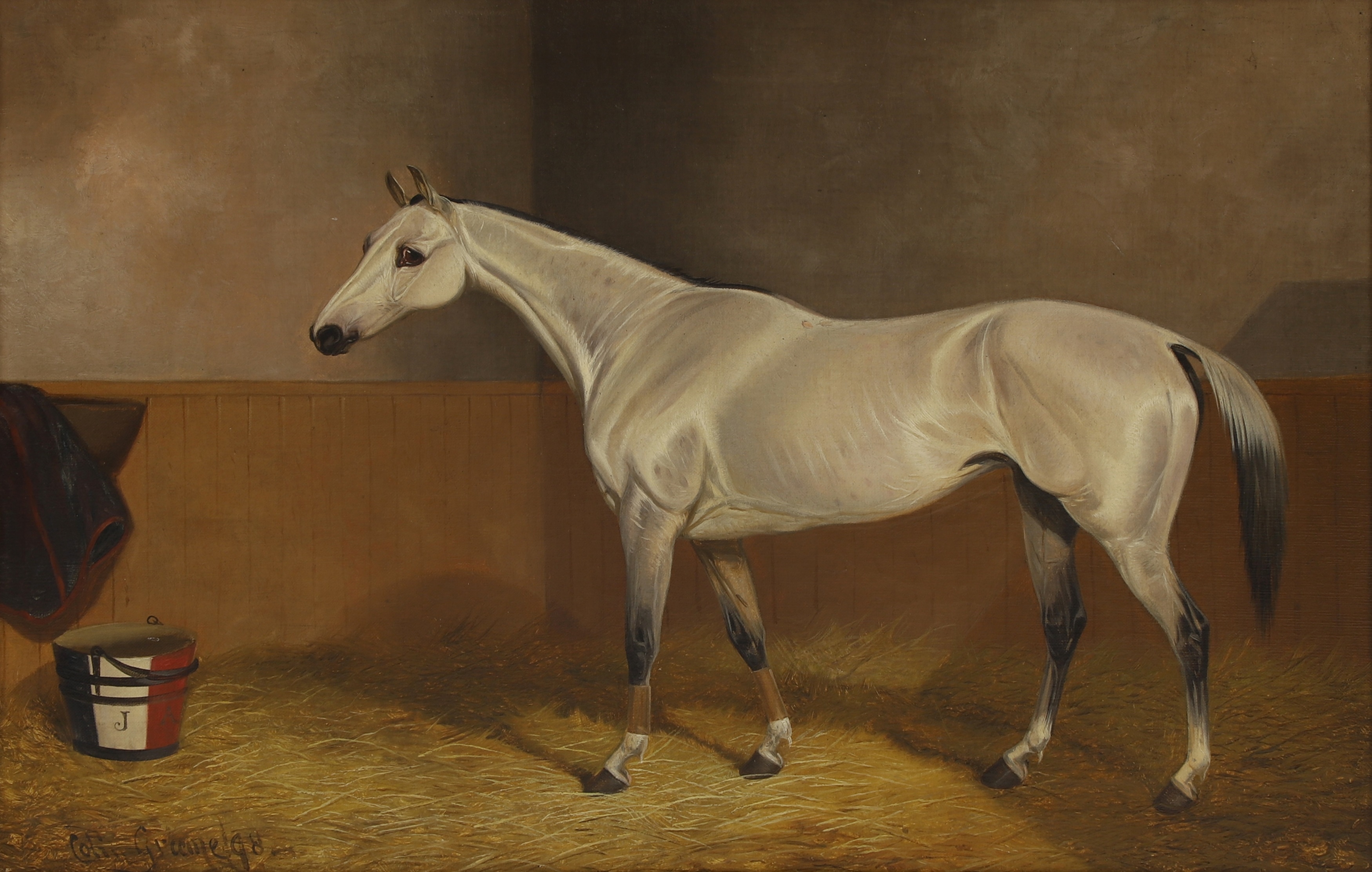 Colin Graeme Roe | A grey in a stable (98) | MutualArt