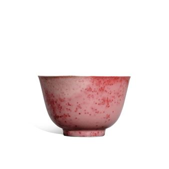 A peachbloom-glazed bowl, Mark and period of Kangxi