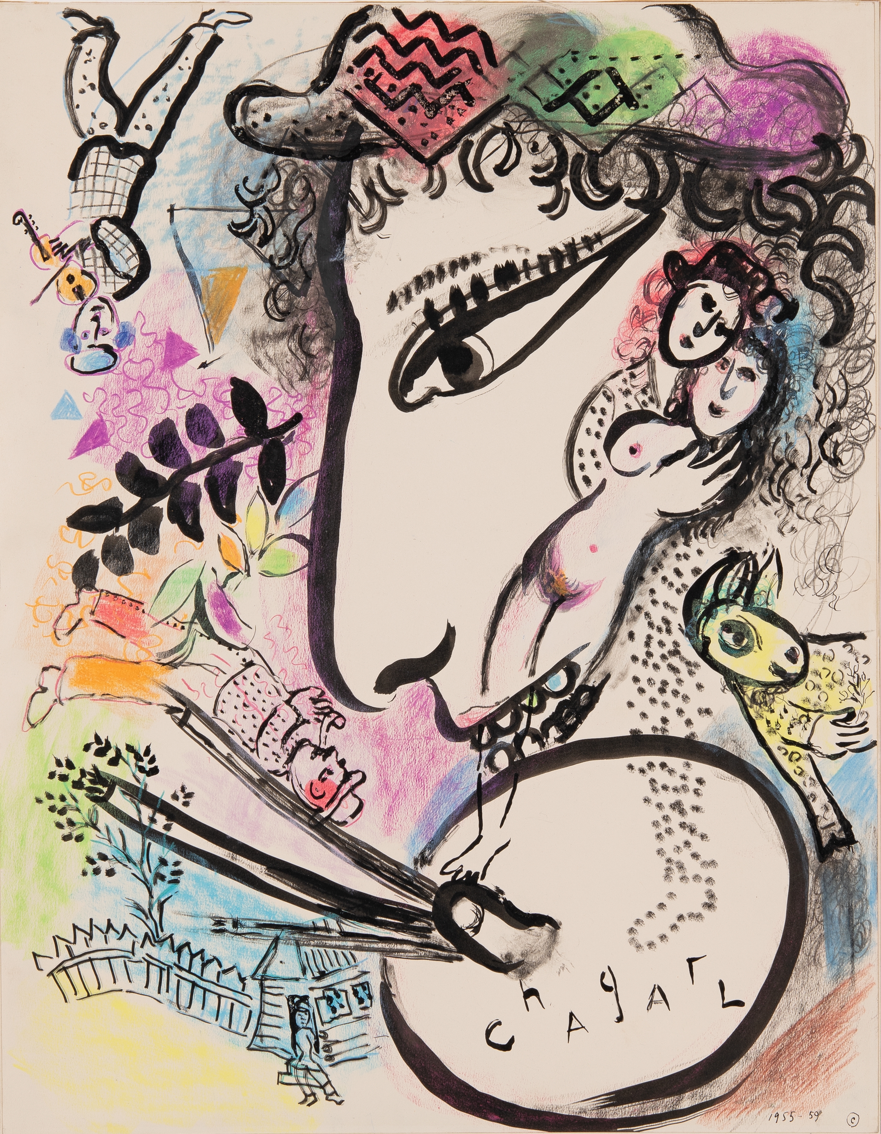 Marc Chagall | Le Grand visage (1955 - 1959) | MutualArt