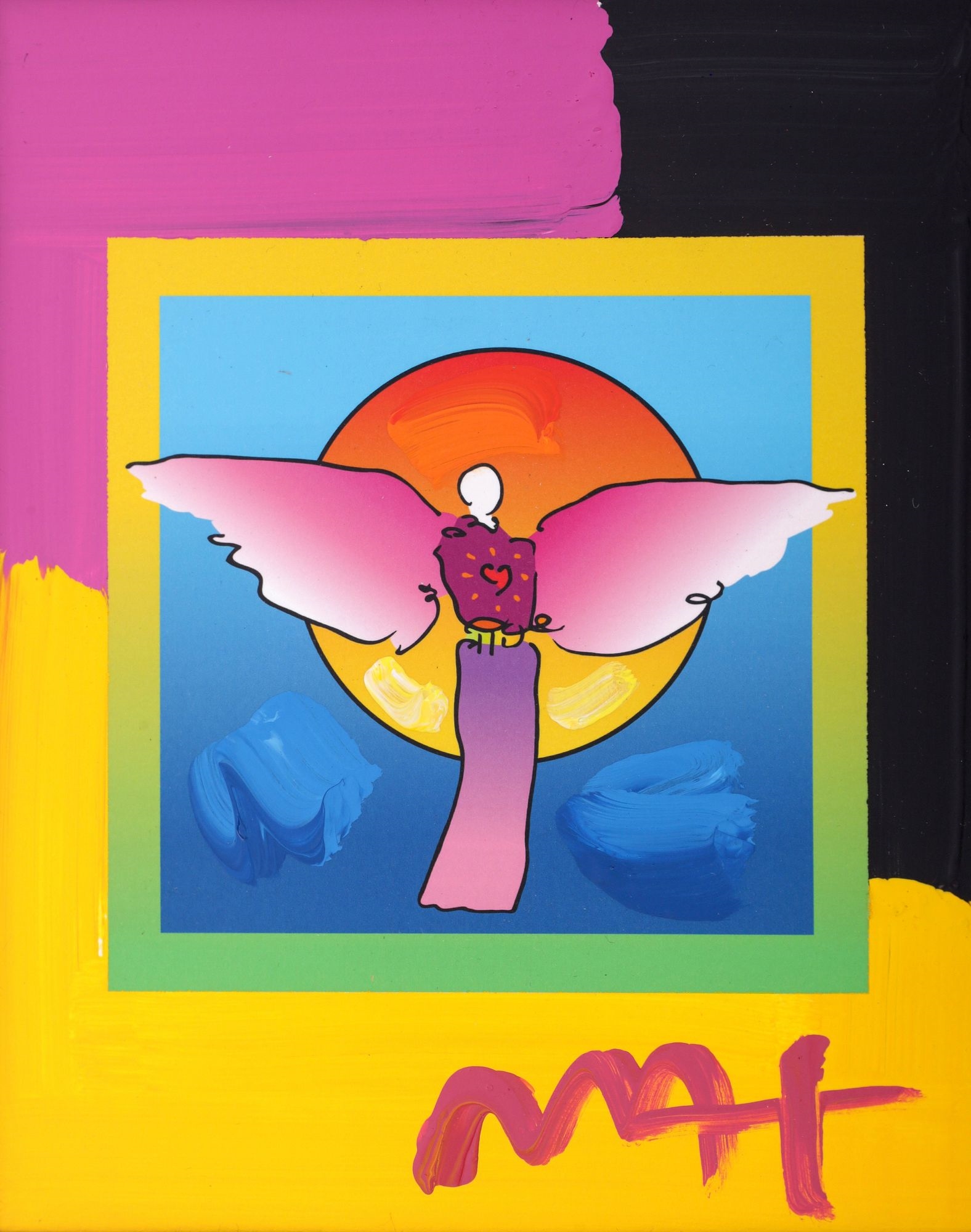 Peter Max | ANGEL WITH SUN ON BLENDS (2006) | MutualArt