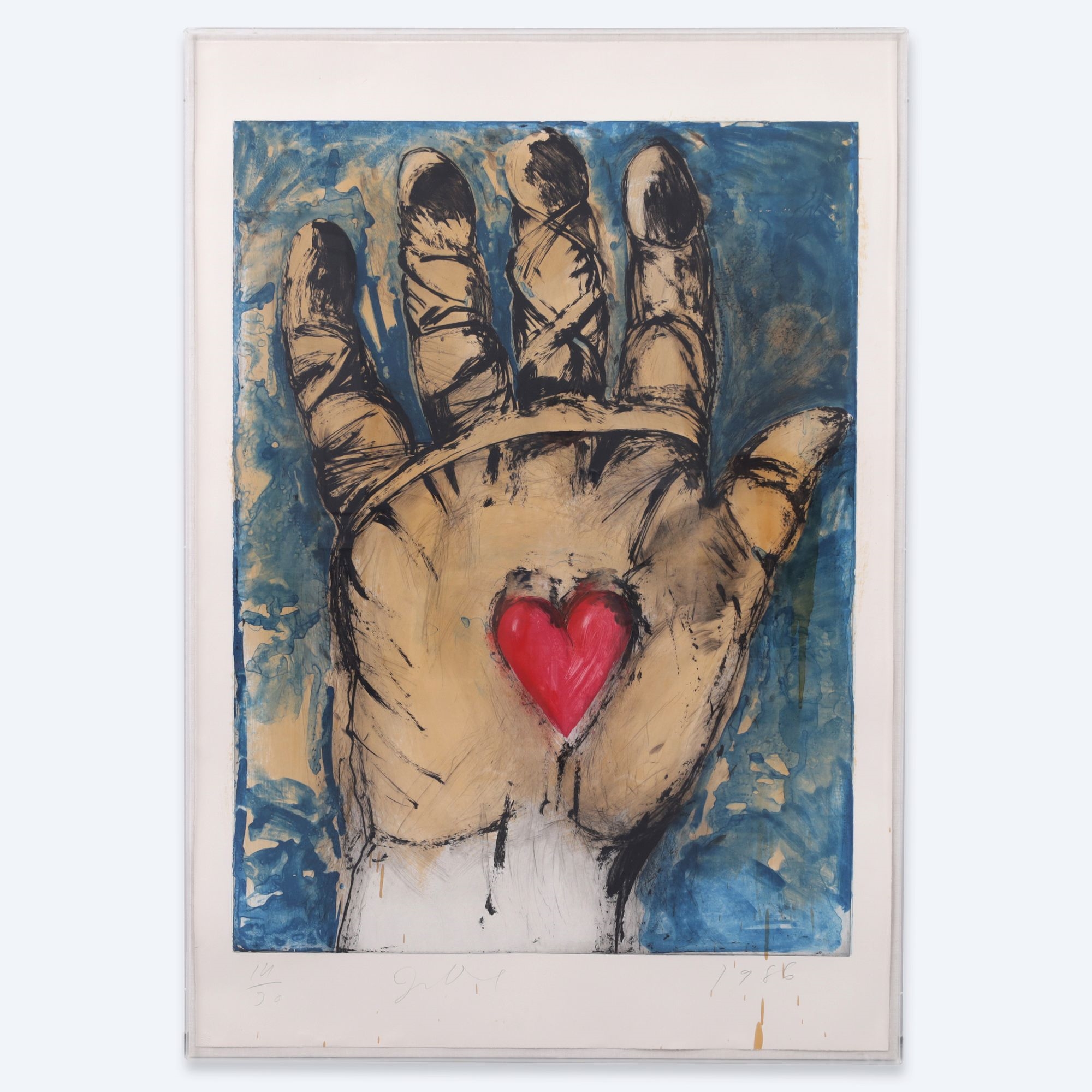 Jim Dine | SHELLAC ON A HAND (1986) | MutualArt