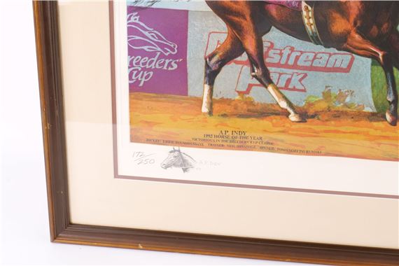 Jenness Cortez | A.P. Indy 1992 Horse of the Year Etching (1993 ...