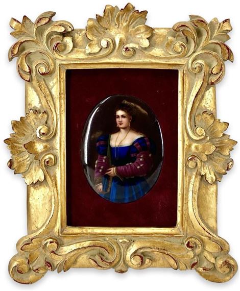 19th C. Porcelian Painting After Titian “La Bella - Titian
