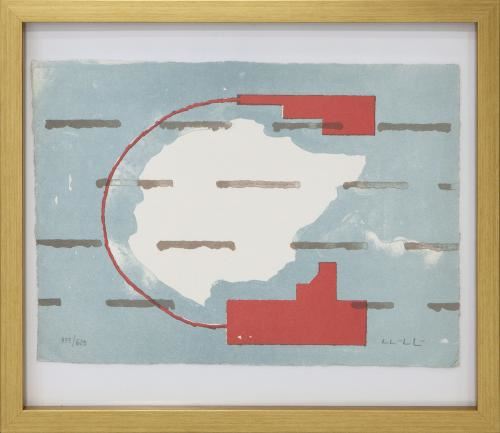 COMPOSICIÓN ABSTRACTA EN AZULES Y ROJOS - Lluis Lleó