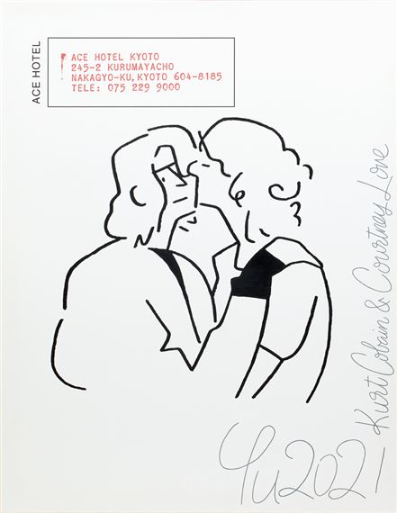 Kurt Cobain & Courtney Love by Yu Nagaba, 2021