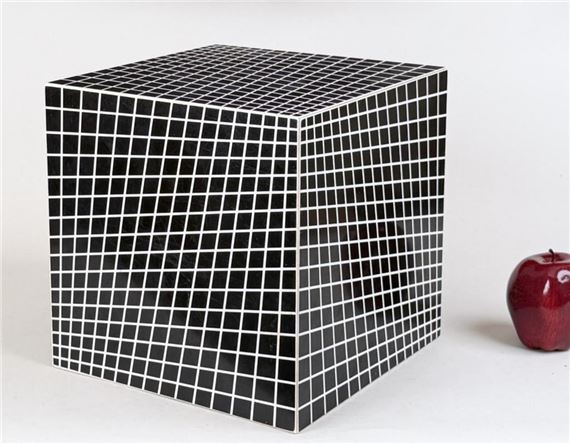 Untitled Op Art Cube - Richard Joseph Anuszkiewicz