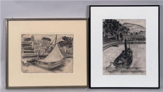 untitled (Docked Tugboat - Albert Kotin