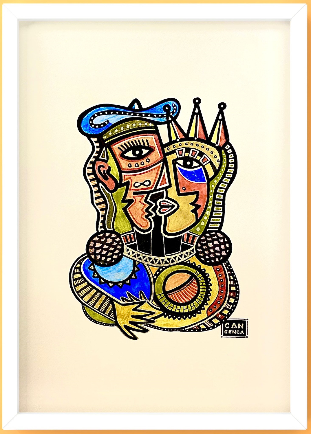 Can Genca | Karton üzeri karışık teknik | MutualArt